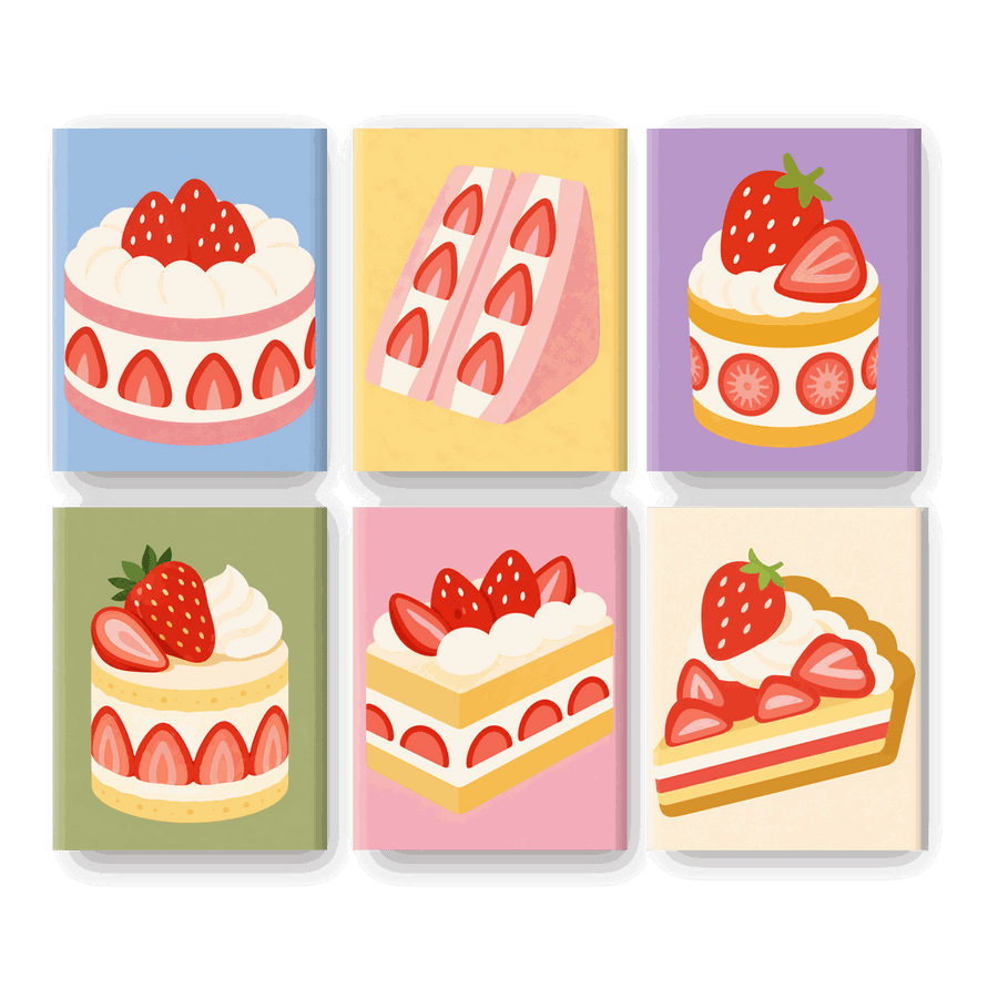 6 Mini Paintings | Berry Bakery Set