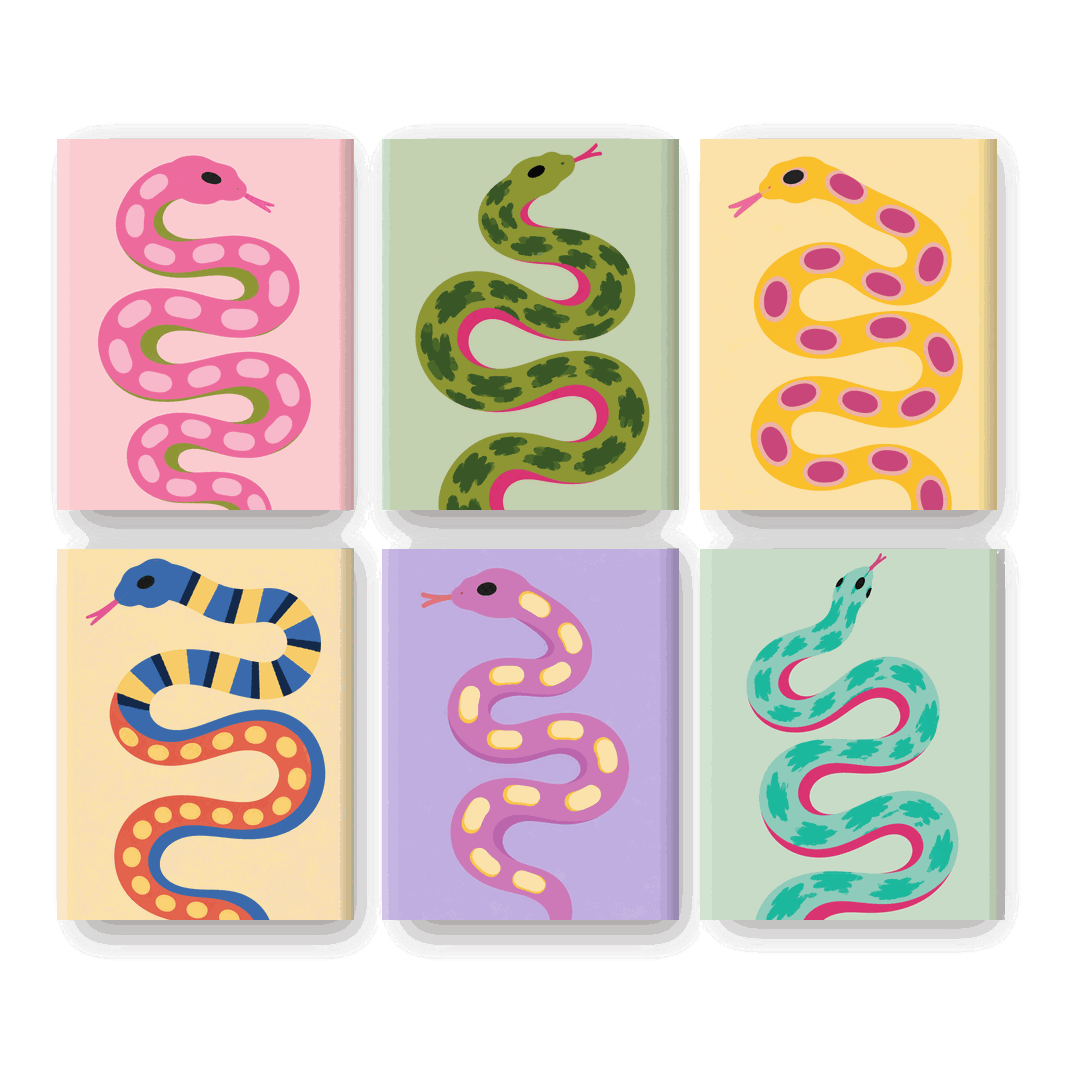 6 Mini Paintings | Serpent Parade Set