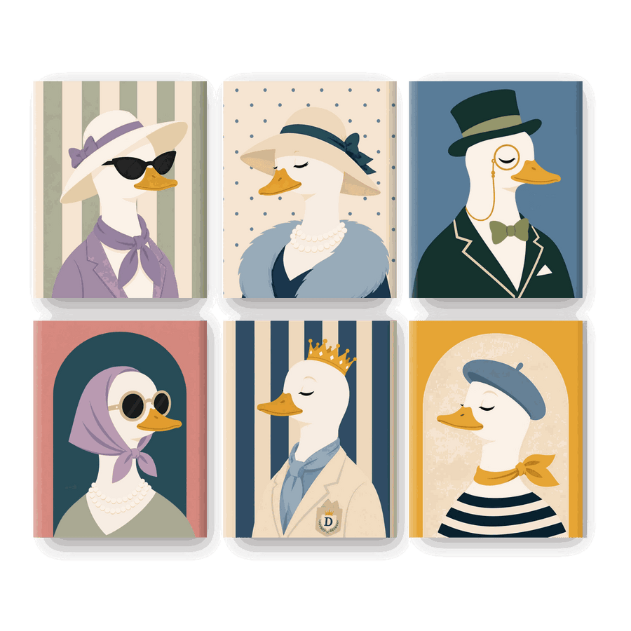 6 Mini Paintings | Fancy Duck Set