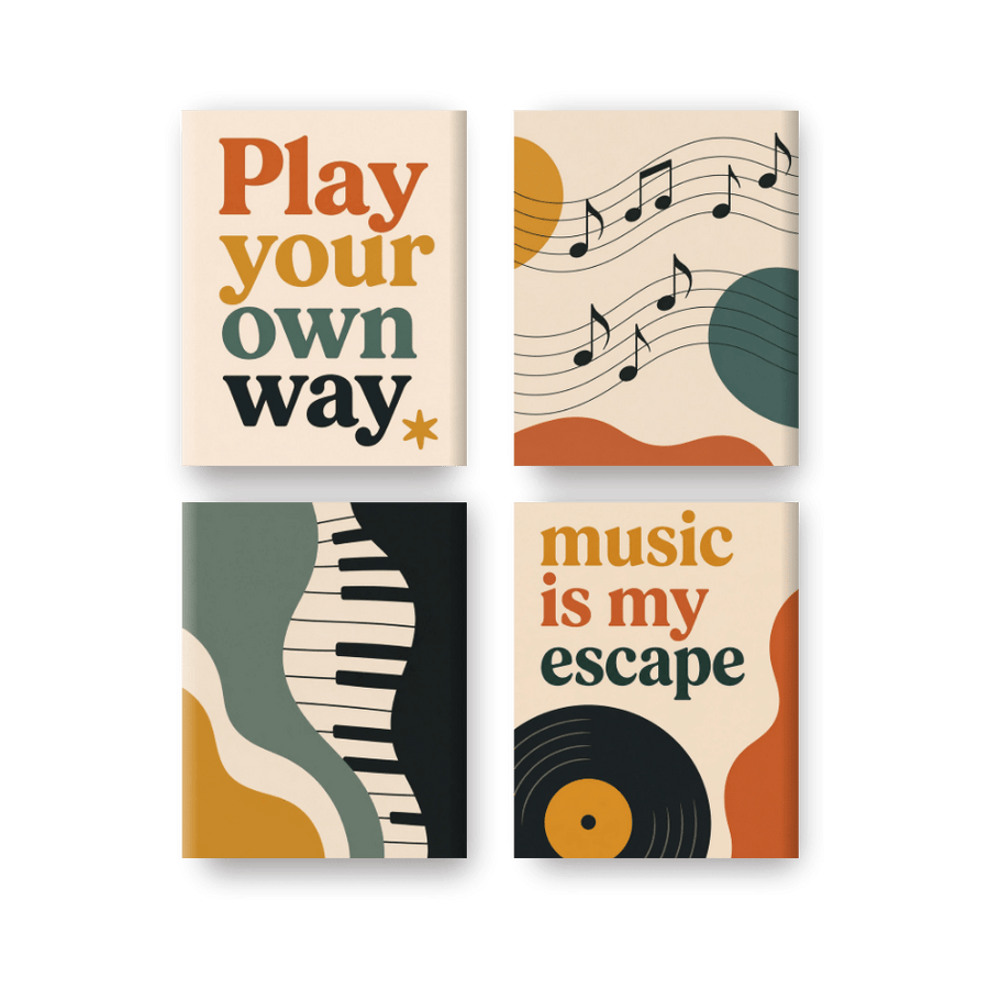 4 Mini Paintings | Music Set