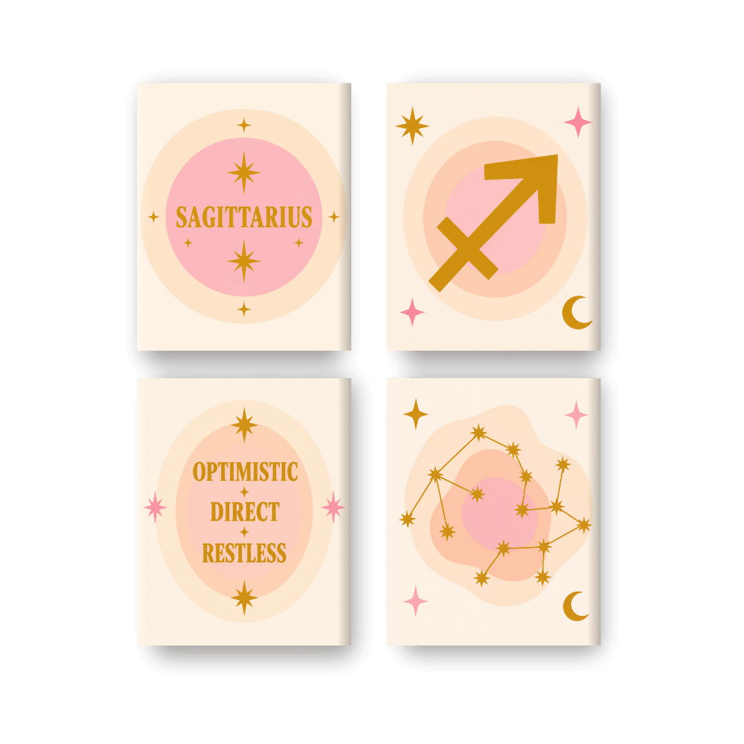 4 Mini Paintings | Sagittarius Set