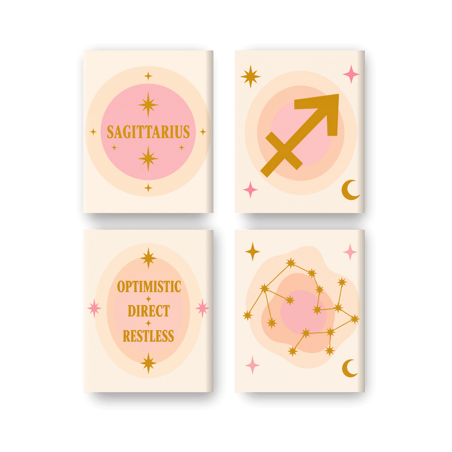 4 Mini Paintings | Sagittarius Set