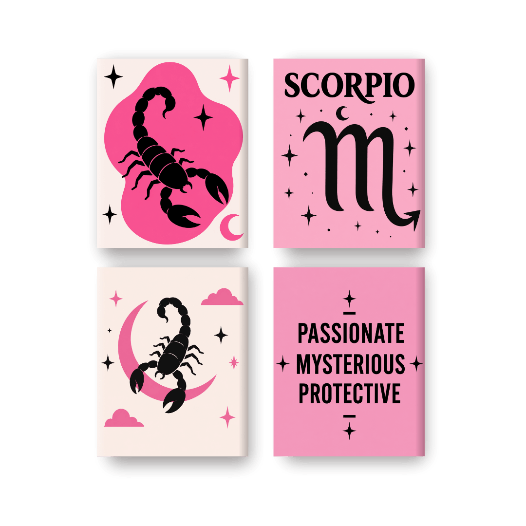 4 Mini Paintings | Scorpio Set