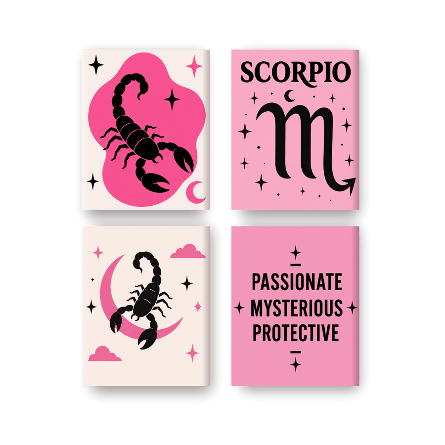4 Mini Paintings | Scorpio Set