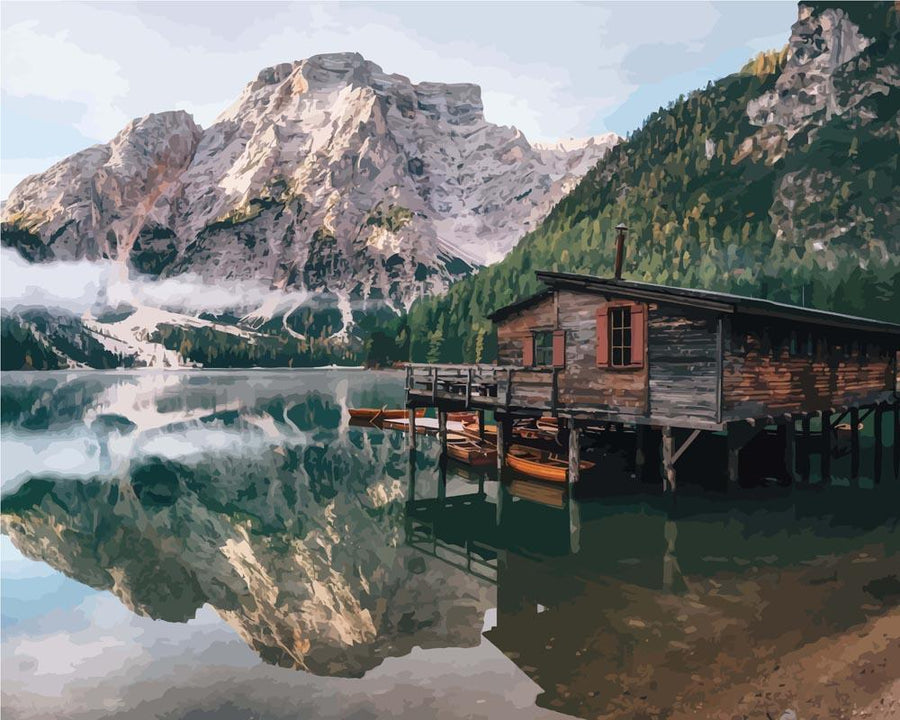 Lake Braies | Paint by Numbers