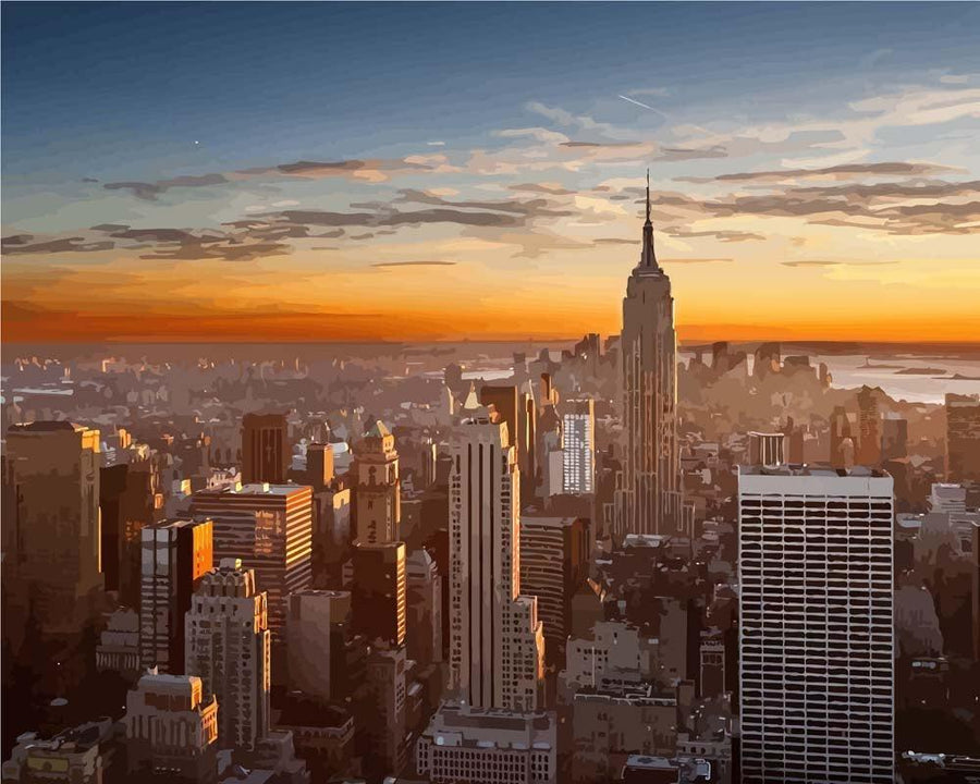 Sunset over Manhattan | Paint by Numbers