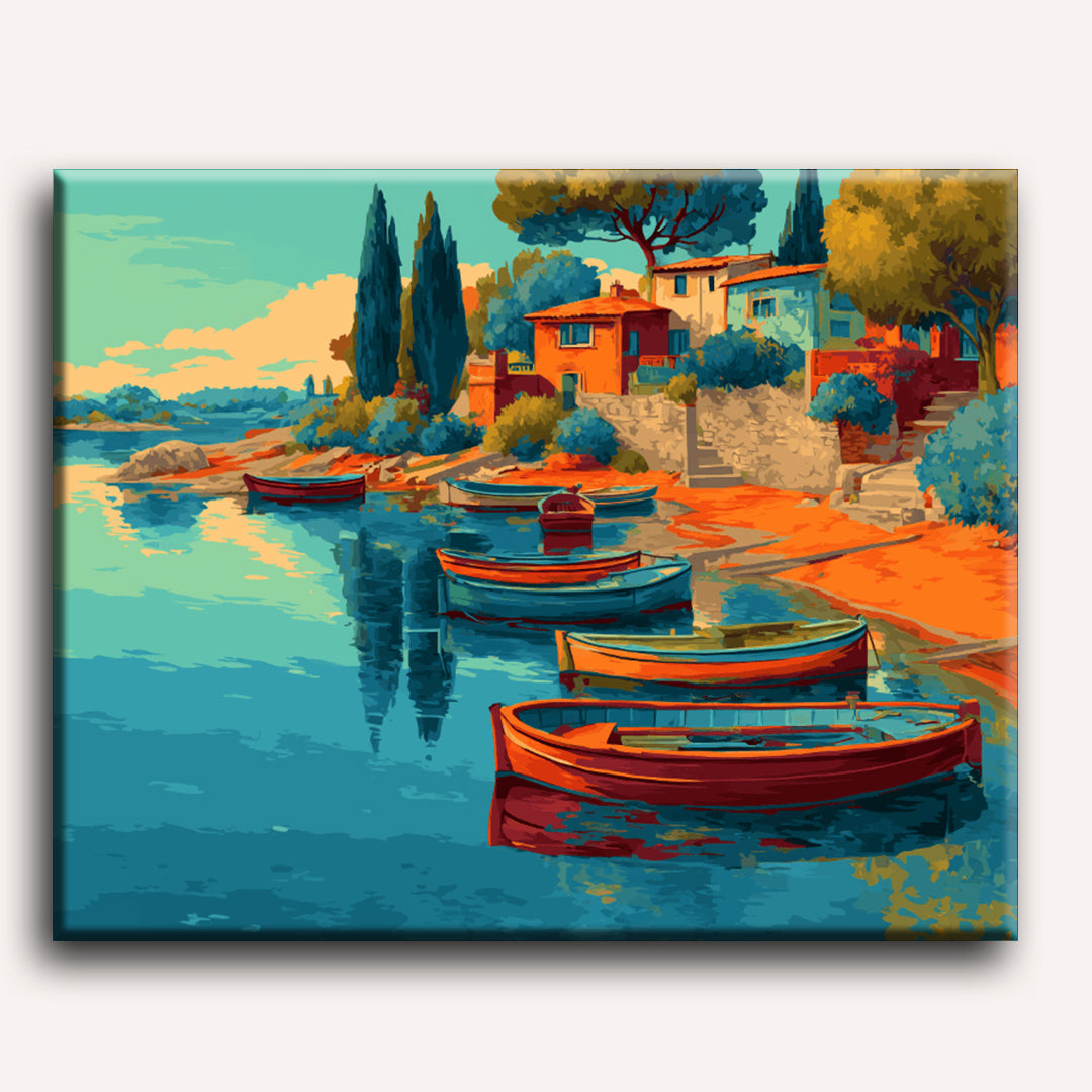 Mediterranean Harbor | Paint by Numbers