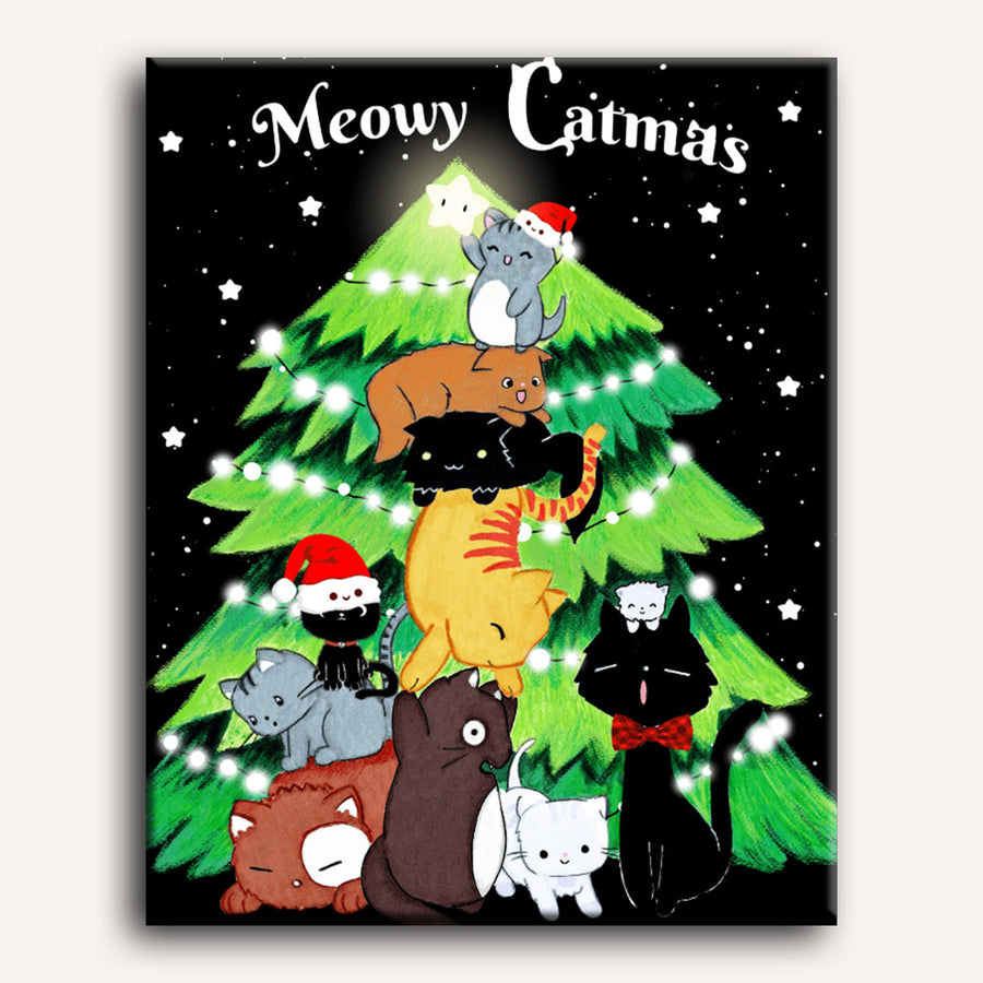 Meowy Catmas | Paint by Numbers