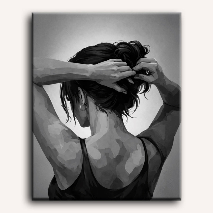 Monochrome Lady | Paint by Numbers