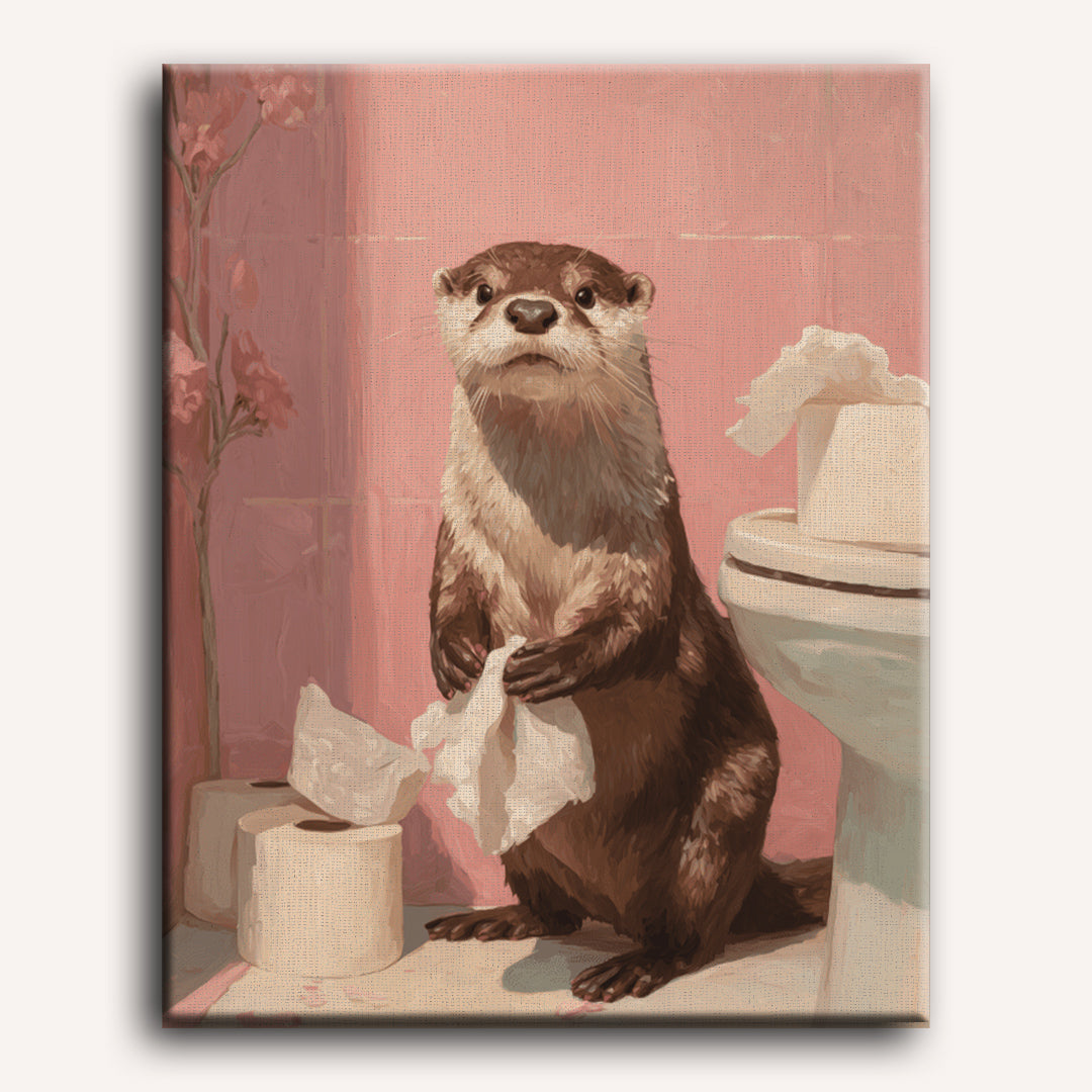 Otter in the Toilet | Paint by Numbers