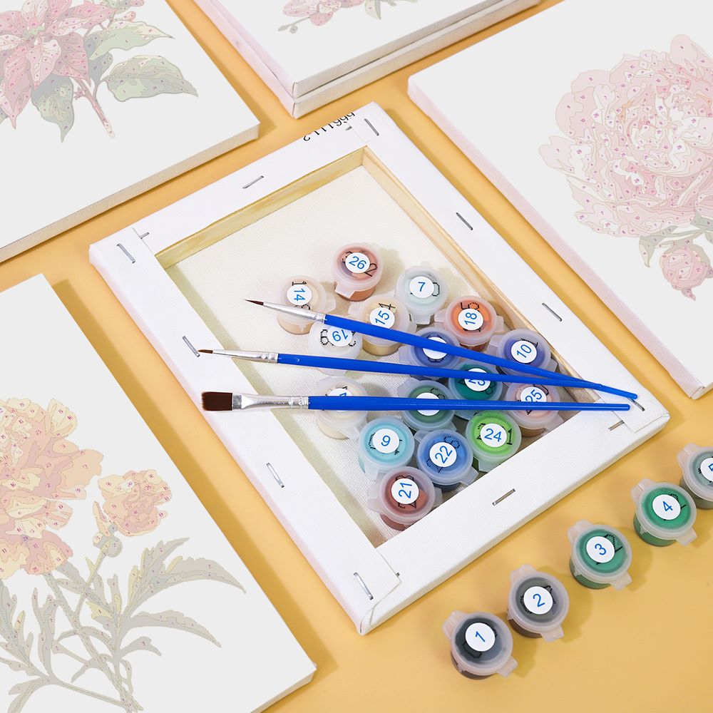 6 Mini Paintings | Flowers Set