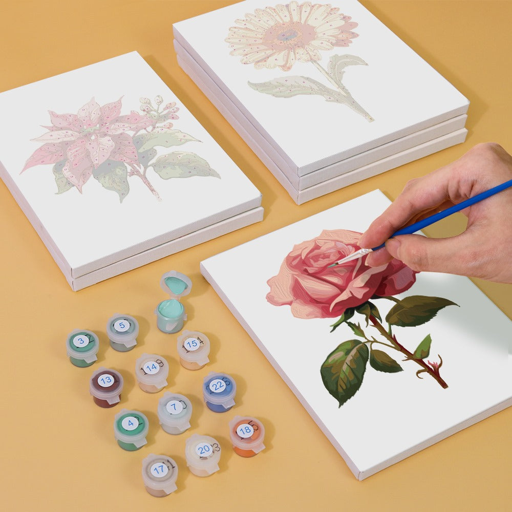 6 Mini Paintings | Flowers Set