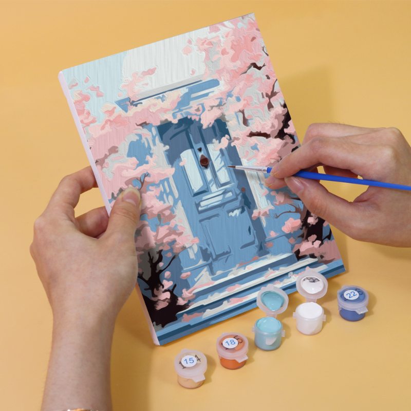 6 Mini Paintings | Colorful Doors Set