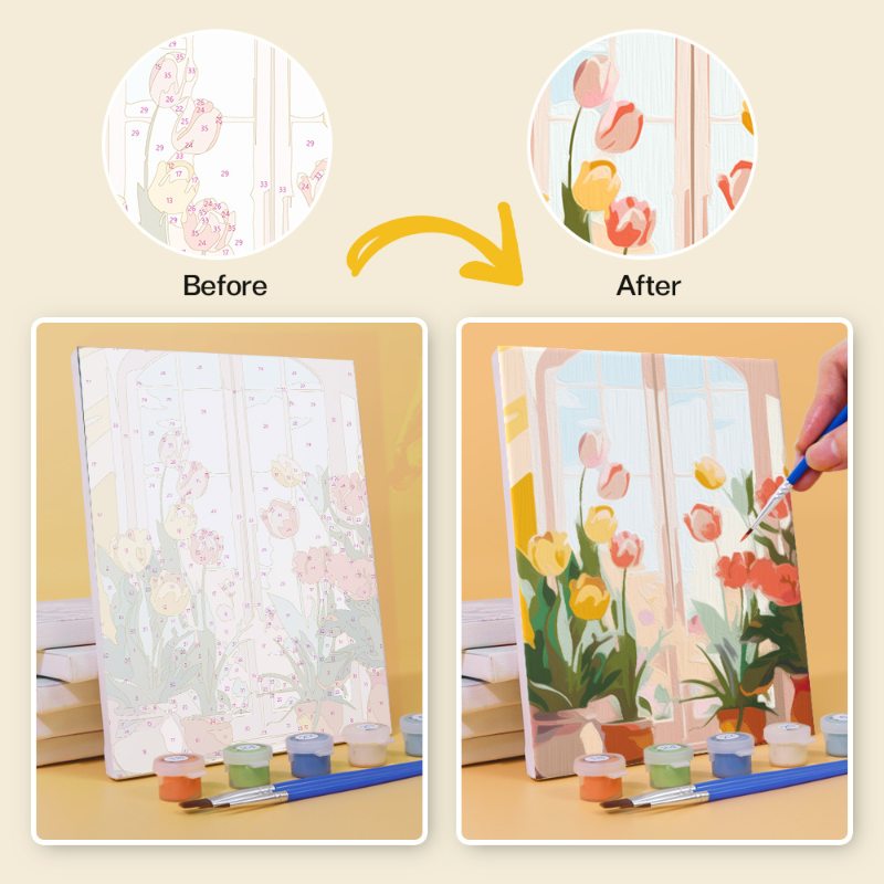 6 Mini Paintings | Colorful Doors Set