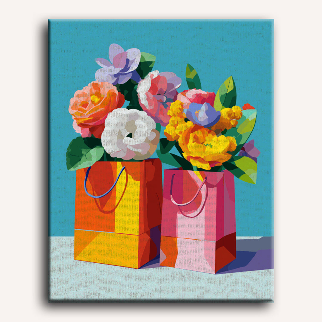 Paper Bag Blooms | Paint by Numbers