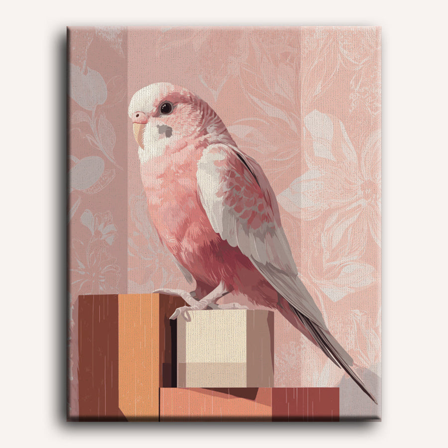 Pink Budgie | Paint by Numbers
