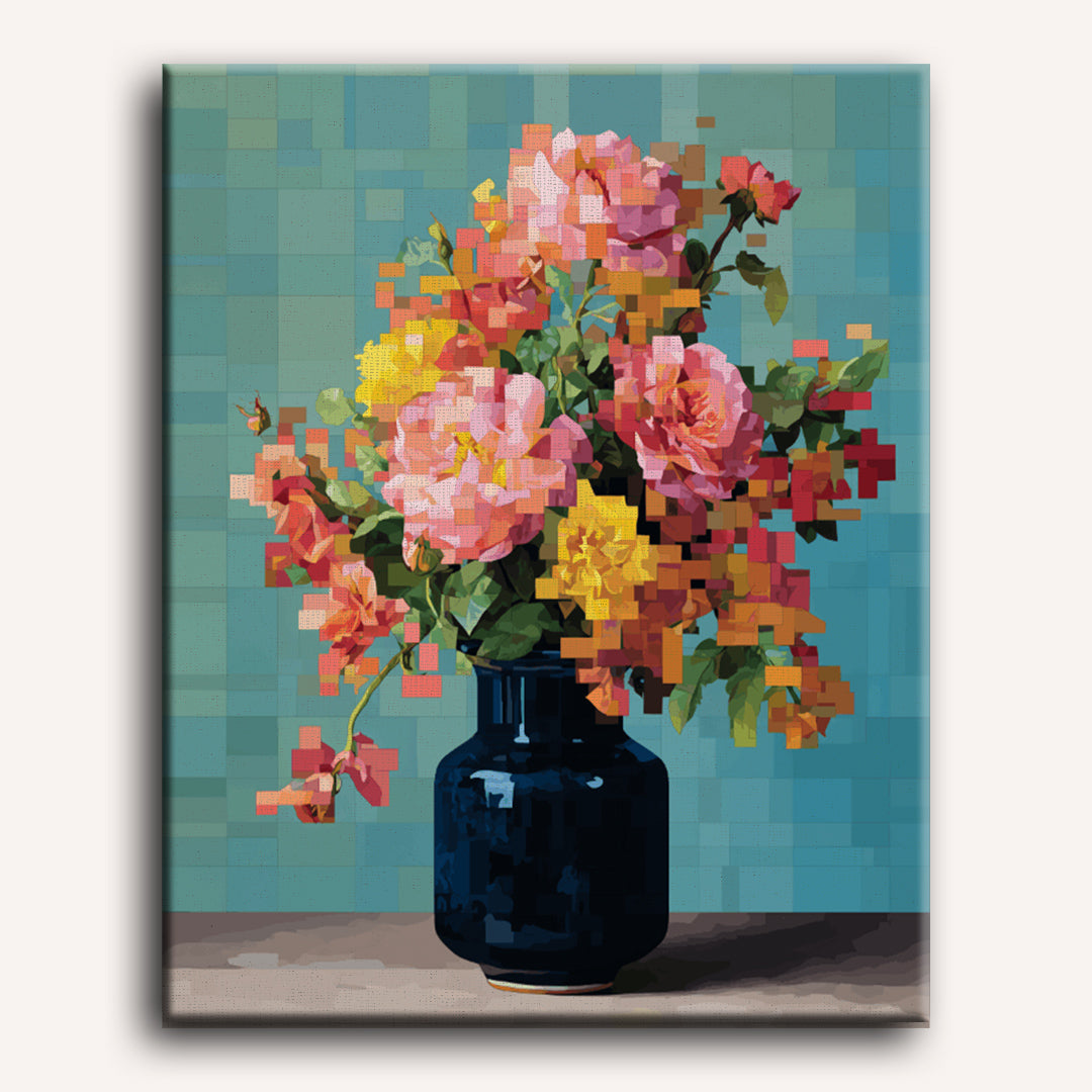 Pixelated Bouquet | Paint by Numbers