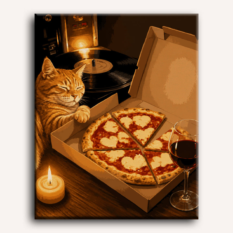 Pizza Cat | Paint by Numbers