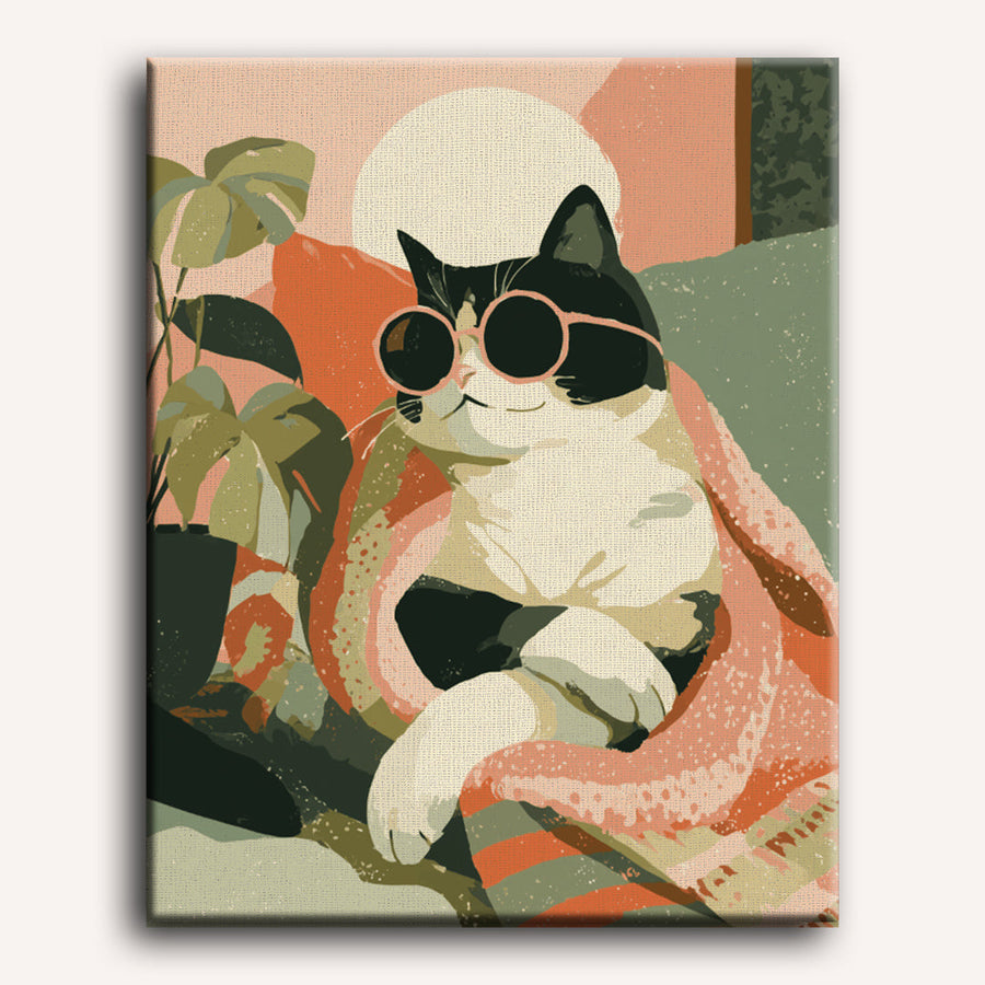 Relaxed Cat | Paint by Numbers