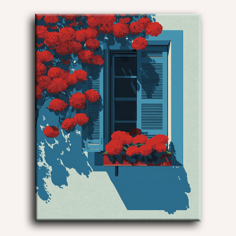Scarlet Bougainvillea | Paint by Numbers