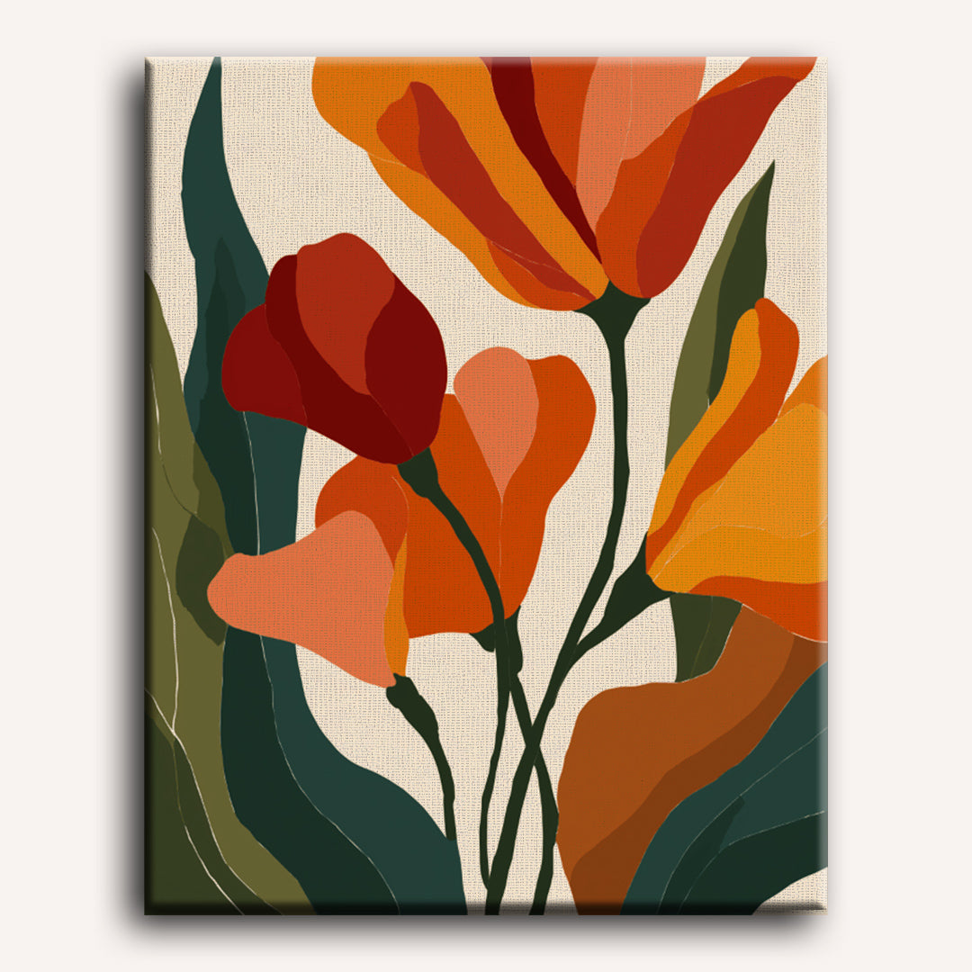 Shape of Tulips | Paint by Numbers