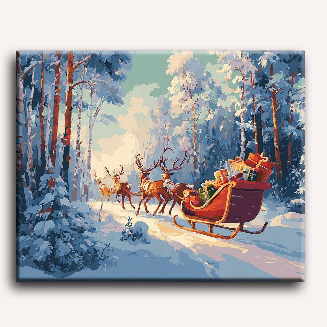 Sleigh with Presents | Paint by Numbers