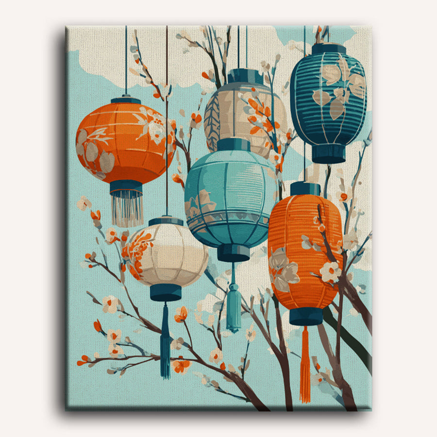 Spring Lanterns | Paint by Numbers
