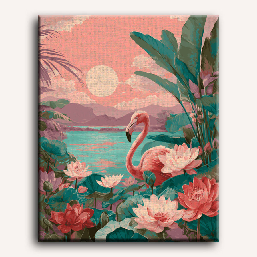 Sunset Flamingo | Paint by Numbers