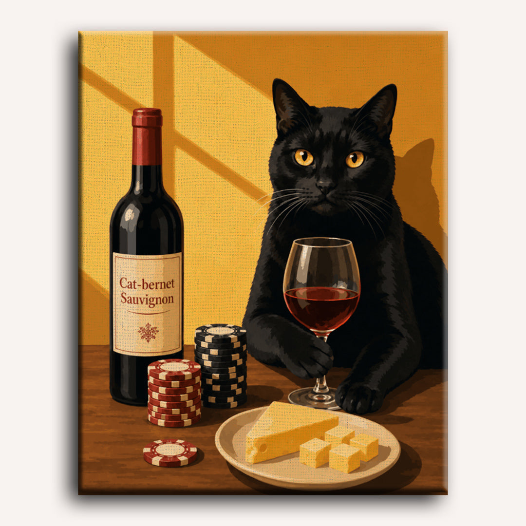 The Gambler Cat | Paint by Numbers