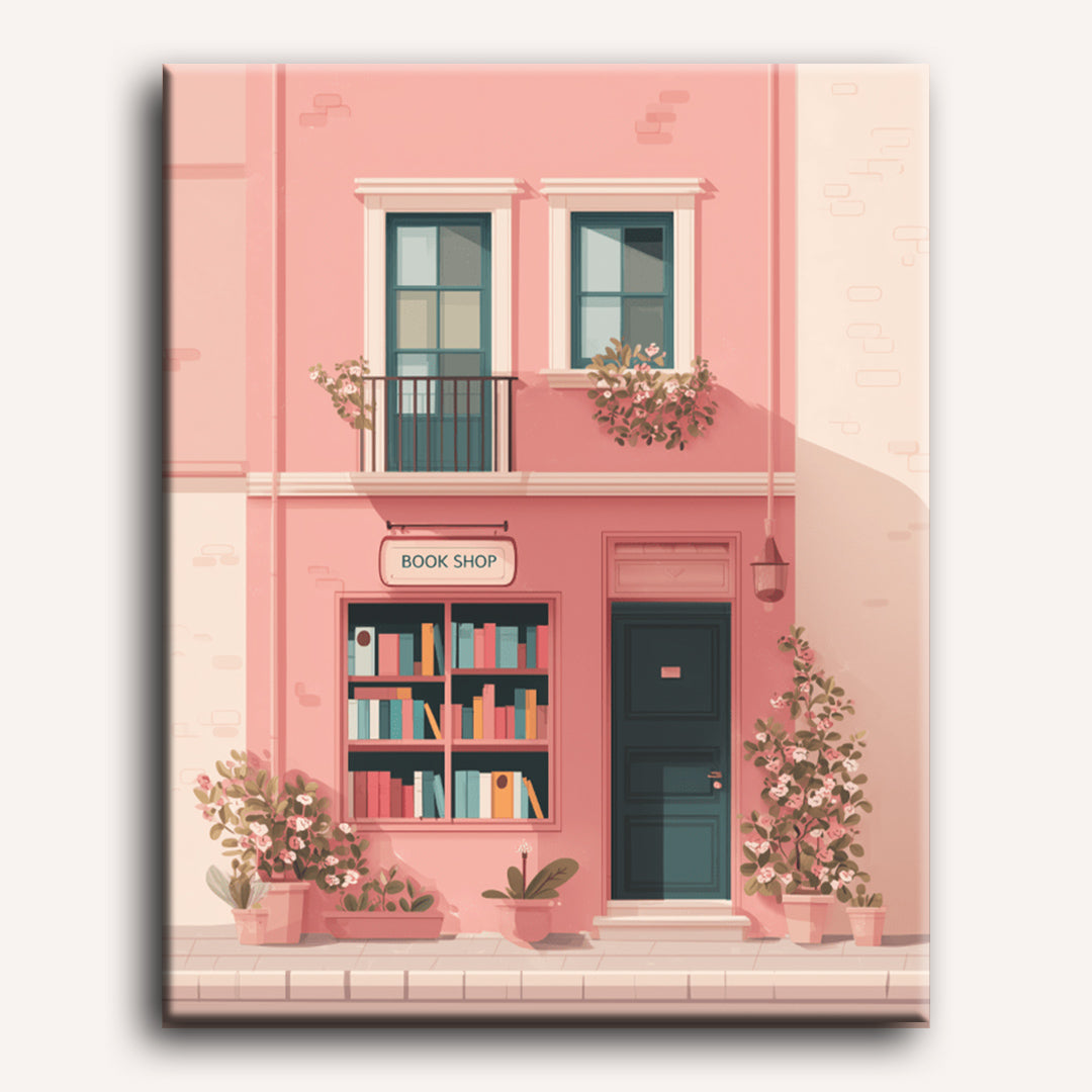 The Pink Bookshop | Paint by Numbers