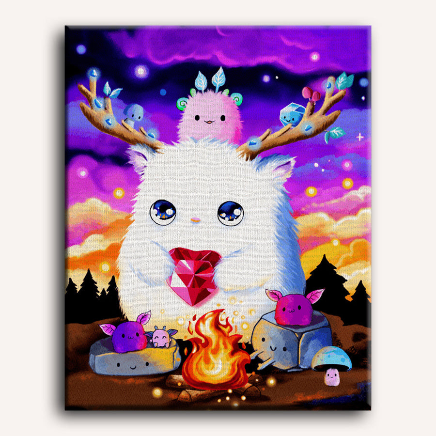Forest Spirits at the Campfire | Paint by Numbers