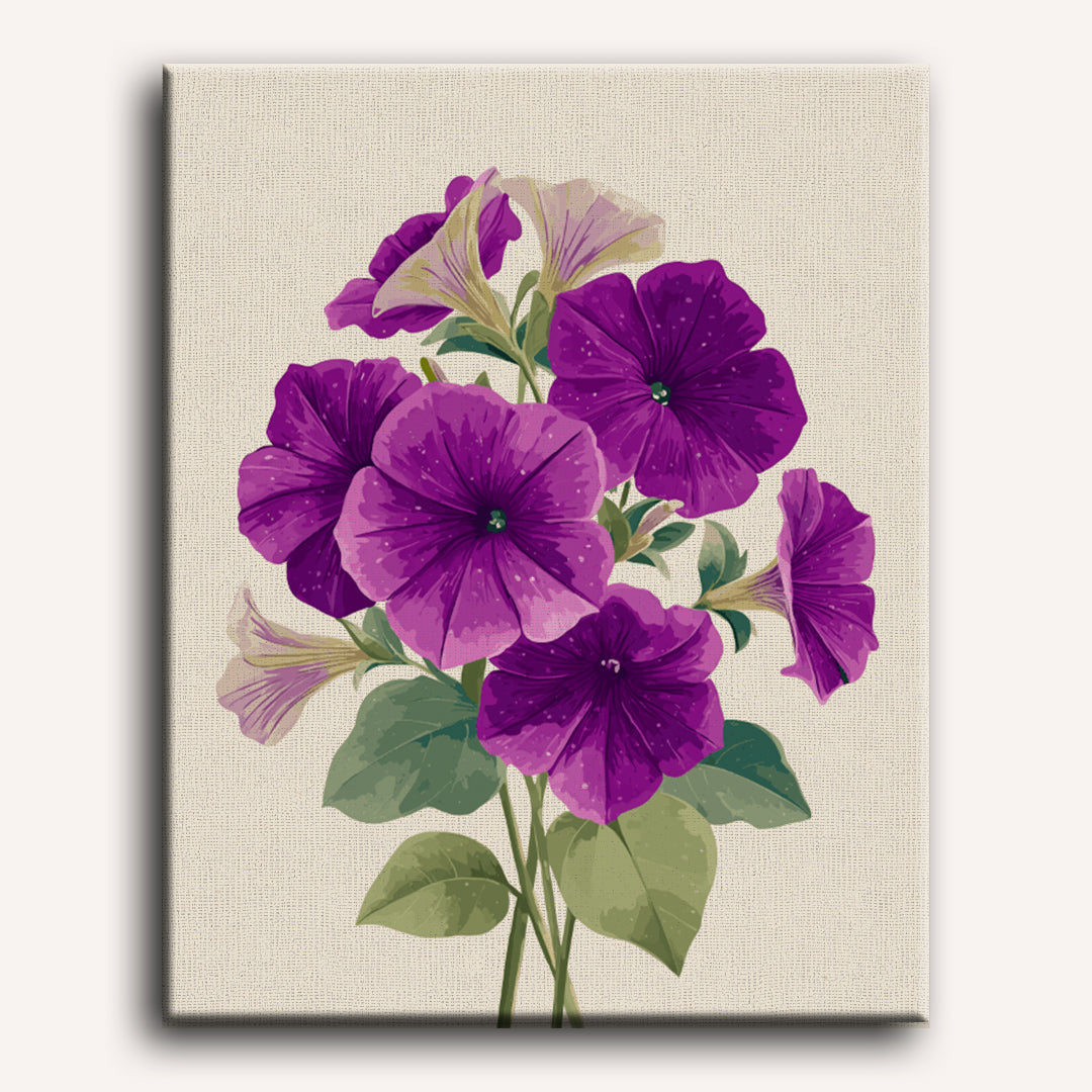 Velvet Petunias | Paint by Numbers