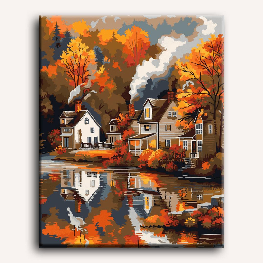 Village in Autumn | Paint by Numbers