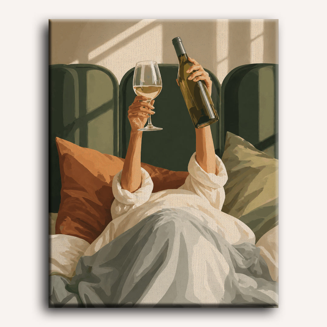 Wine in Bed | Paint by Numbers