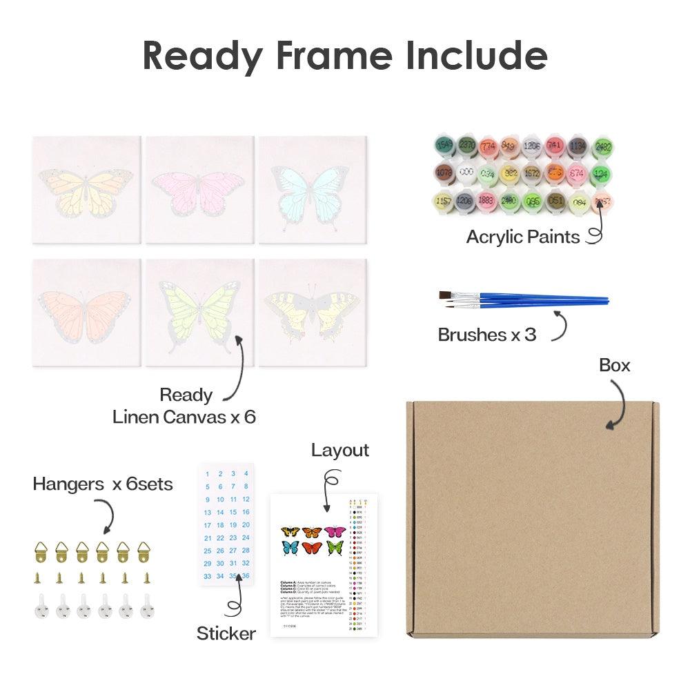 6 Mini Paintings | Pastel Valentine Set