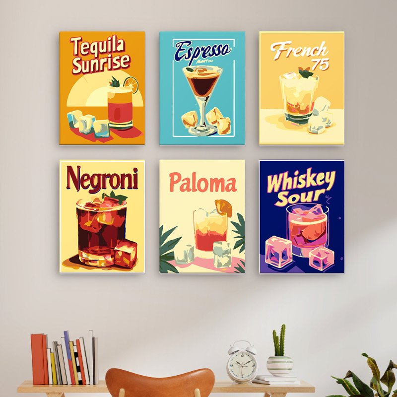 6 Mini Paintings | Gorgeous Cocktail Set