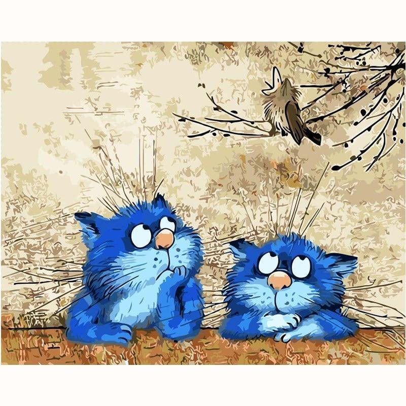 Blue Cats Set | Paint by Numbers