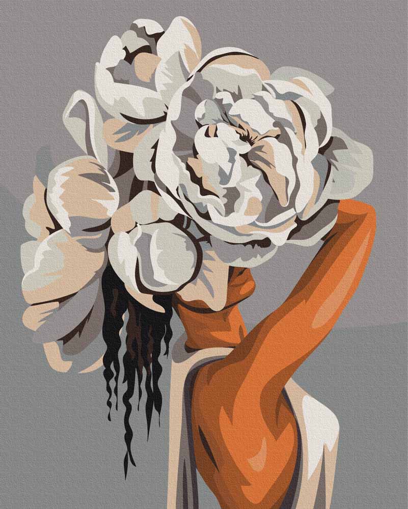 Woman with White Top | Paint by Numbers