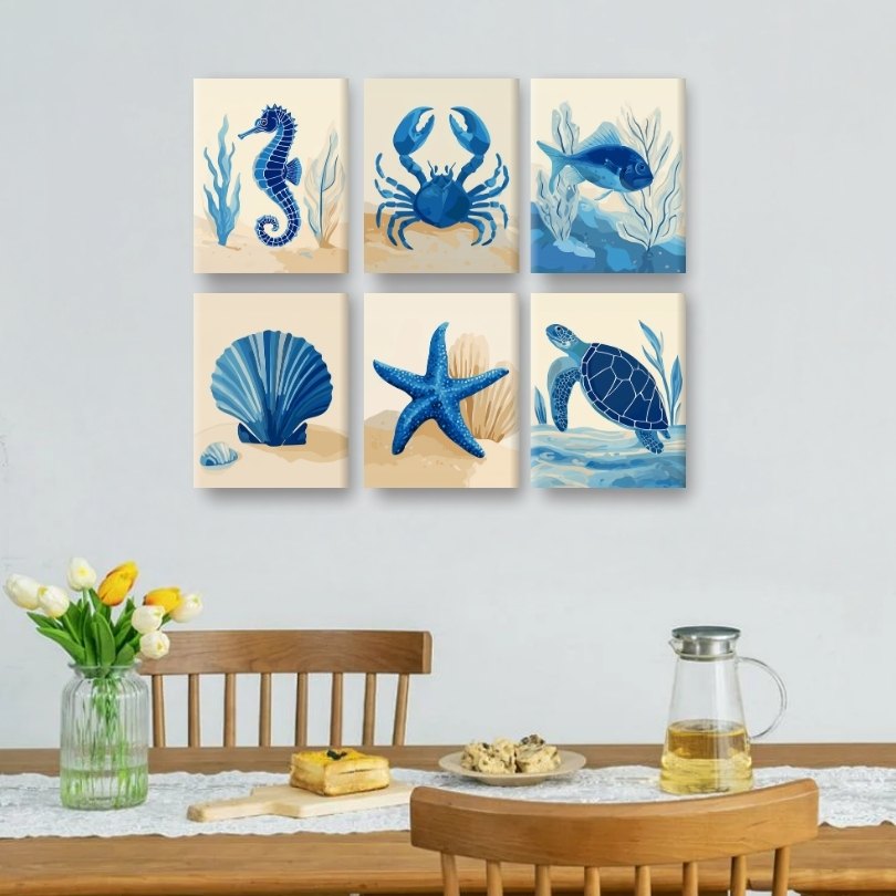 6 Mini Paintings | Under The Sea Set