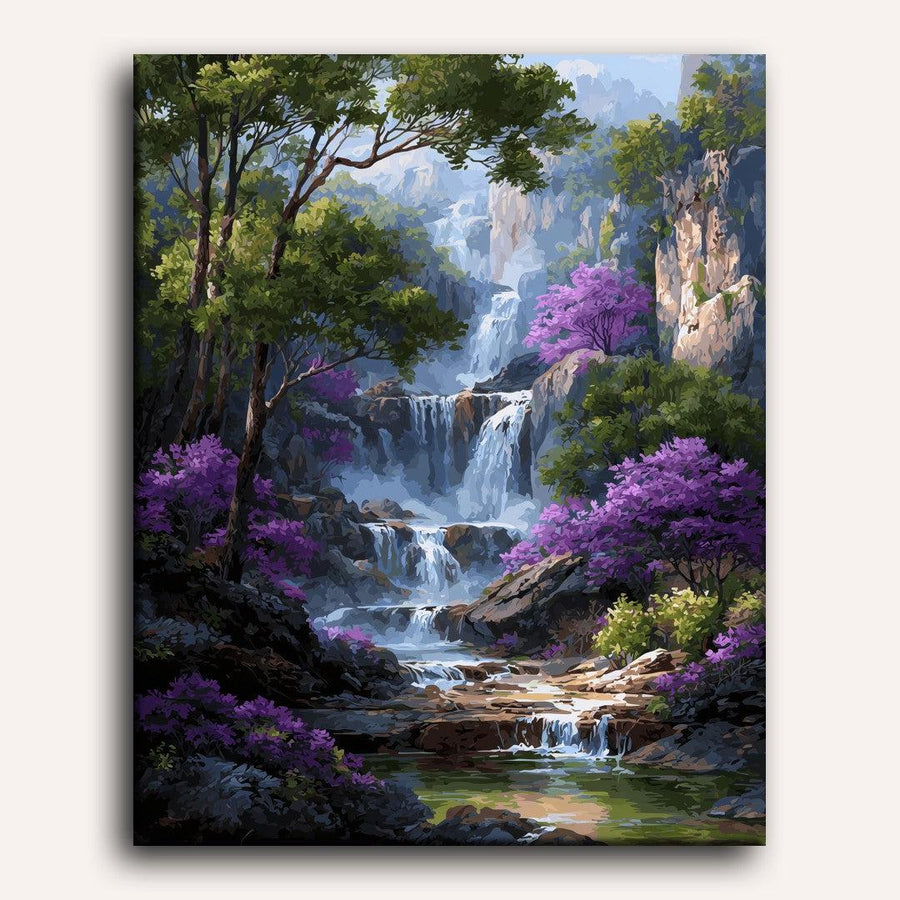 Purple Waterfall | Paint by Numbers
