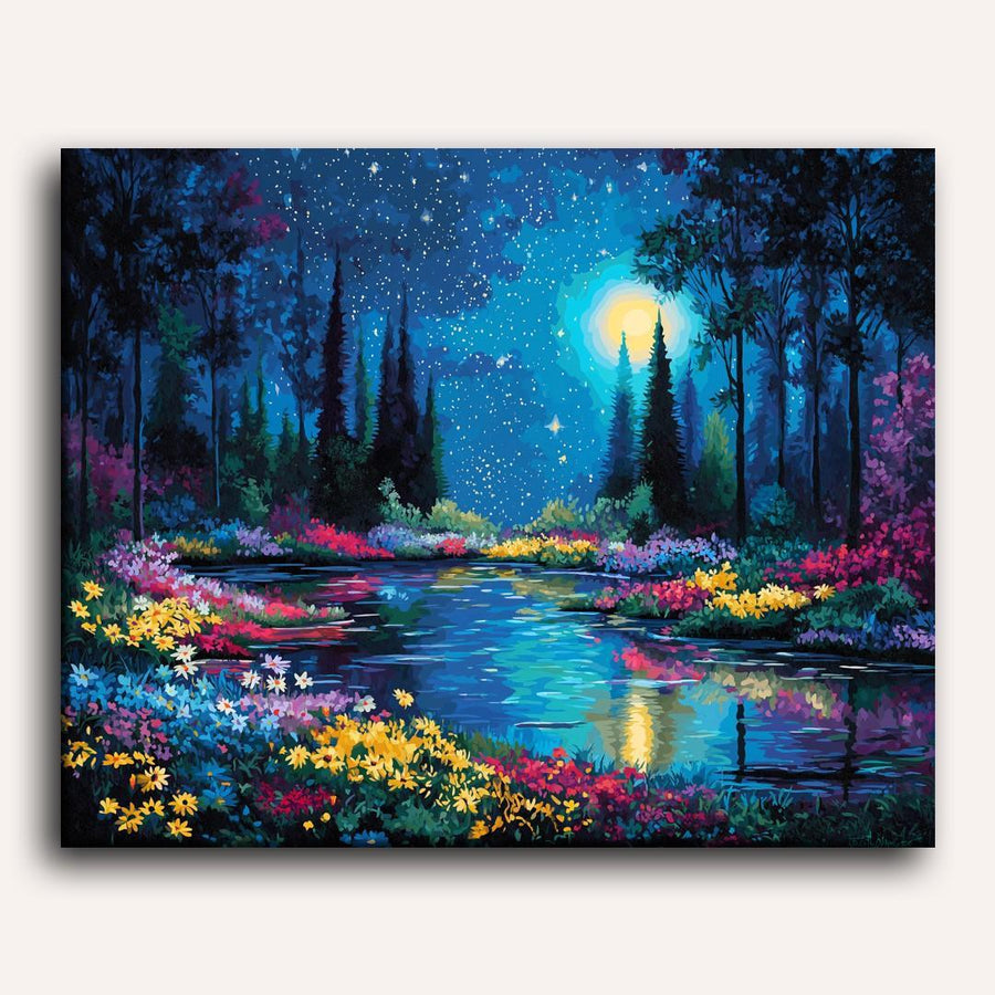 Starry Night Garden | Paint by Numbers