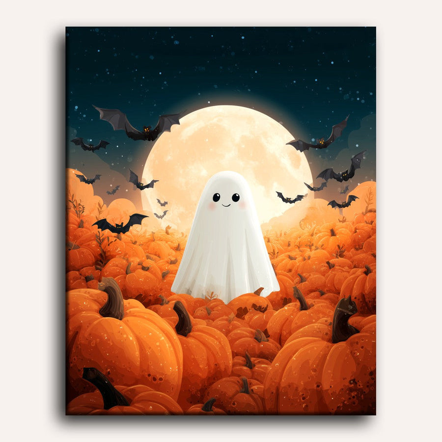 Pumpkin Ghost | Paint by Numbers