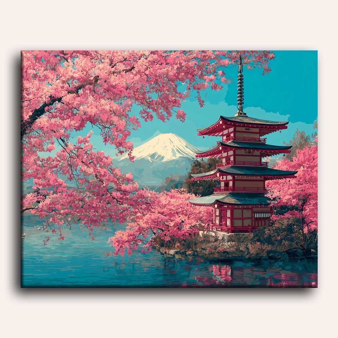 Fuji Blossoms | Paint by Numbers