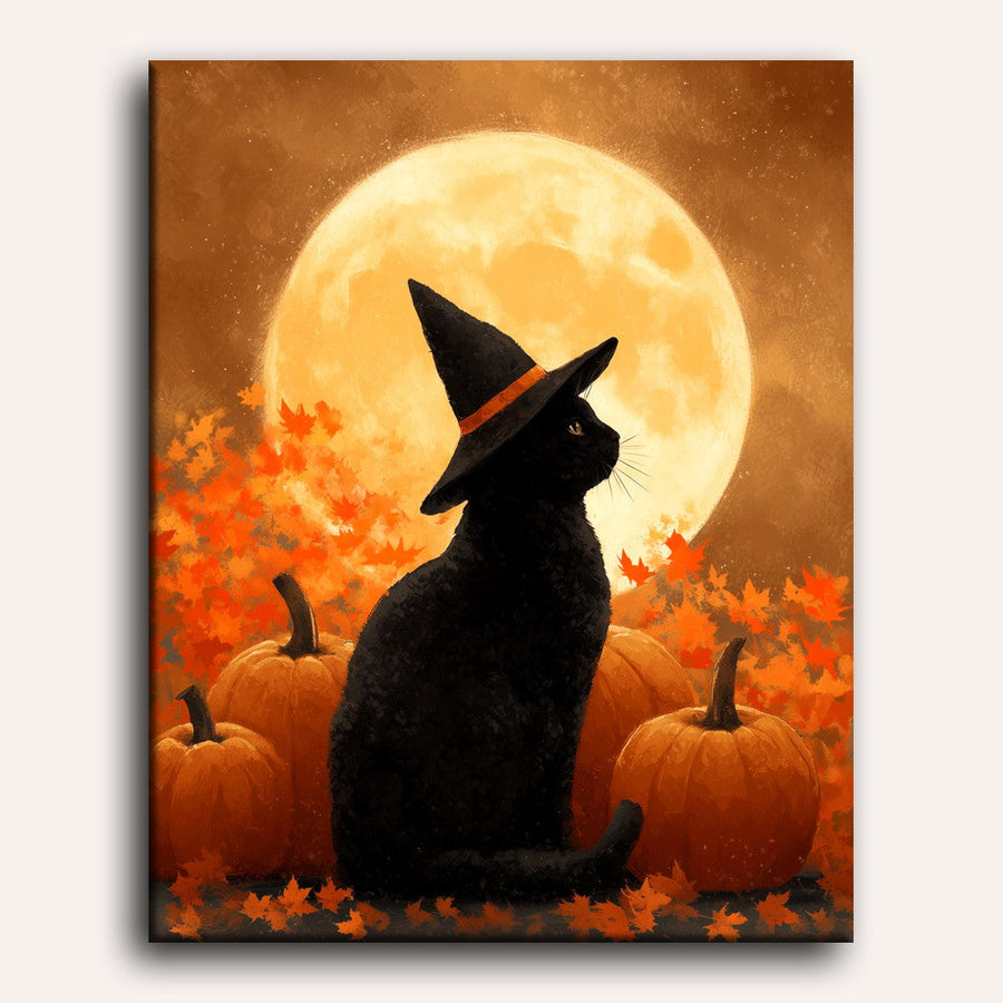 Full Moon Watcher | Paint by Numbers