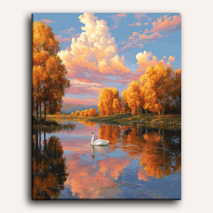 Gliding Swan | Paint by Numbers