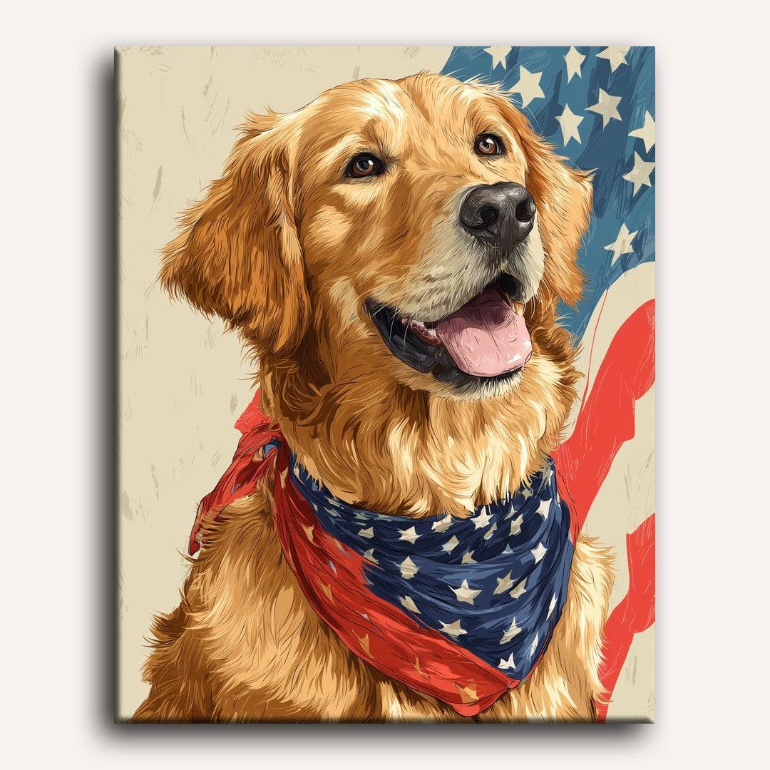 Patriotic Dog | Paint by Numbers