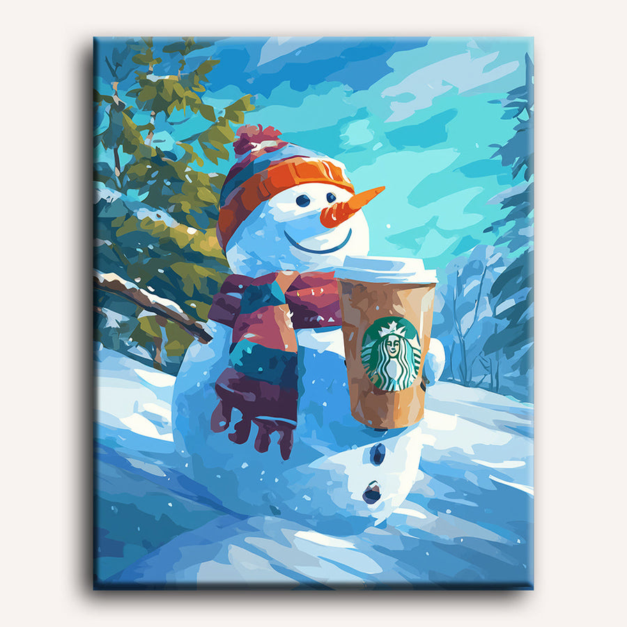 Snow Day Latte | Paint by Numbers