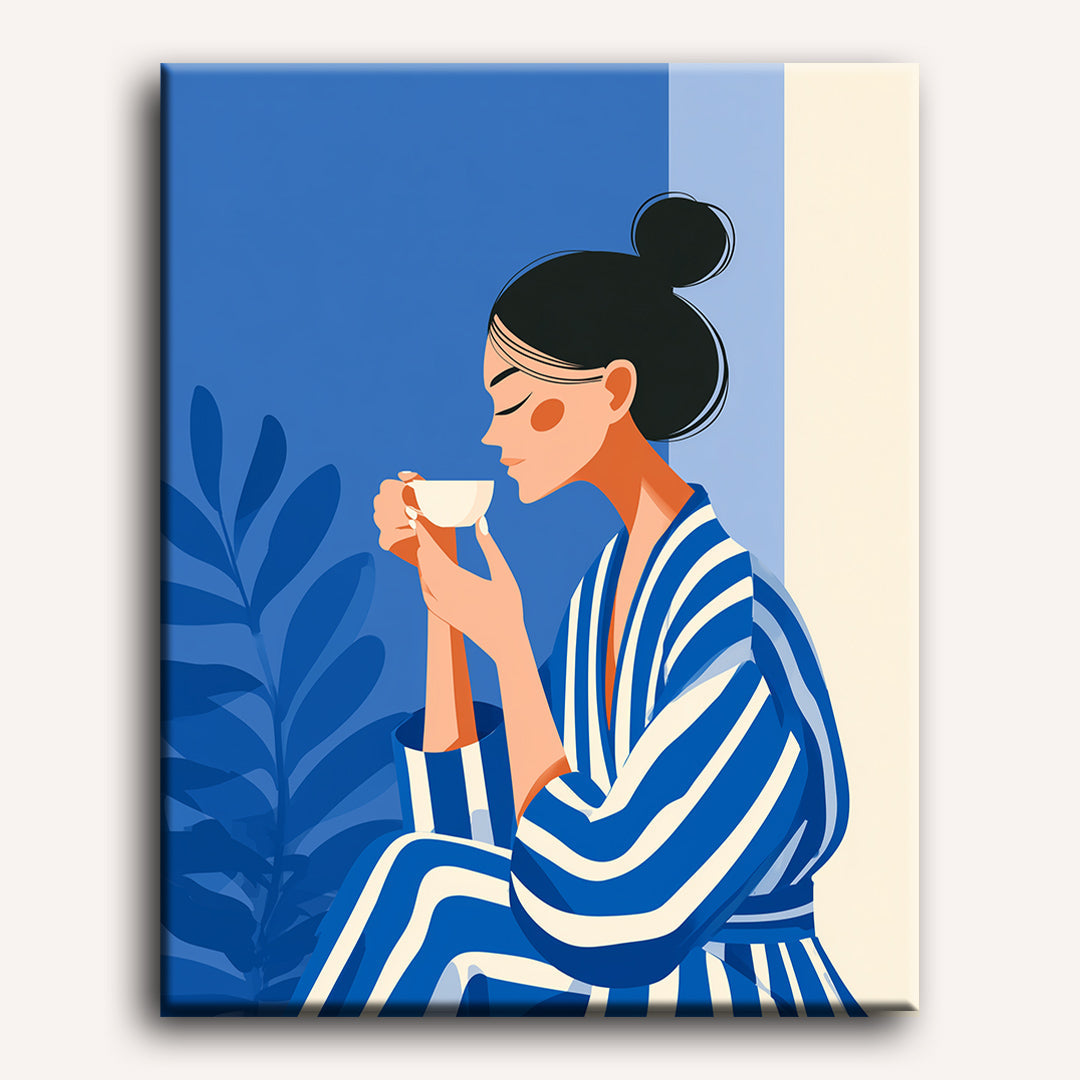 Woman in Blue | Paint by Numbers